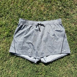Gray Nike pro dri-fit shorts